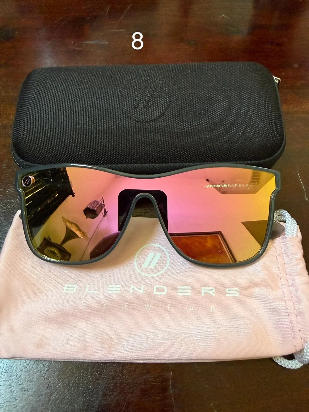 Blenders Men’s Shield Sunglasses - Green/Pink Mirrored Lens